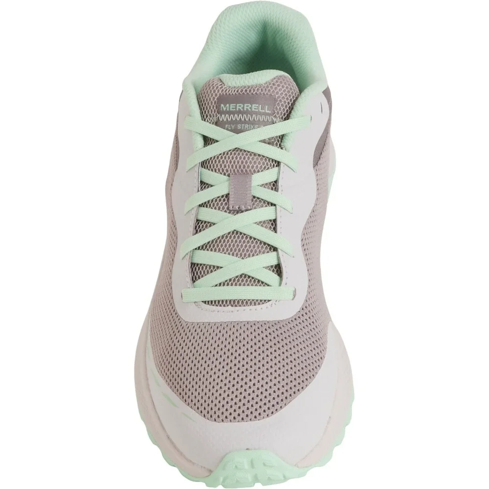 Merrell Fly Strike 2 Trail Running‎ Shoes  Women Sz 9 Light Gray Green Low Top